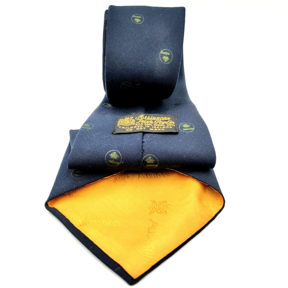 Atkinsons Irish Poplin Silk Tie Tailored Ireland - Picture 2 of 2
